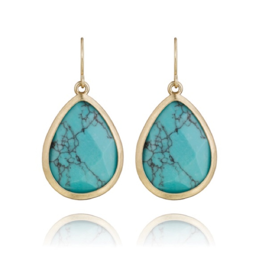 Minaret turquoise drop earrings